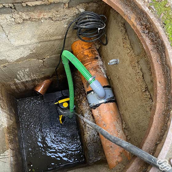 Installation d'une pompe à eau